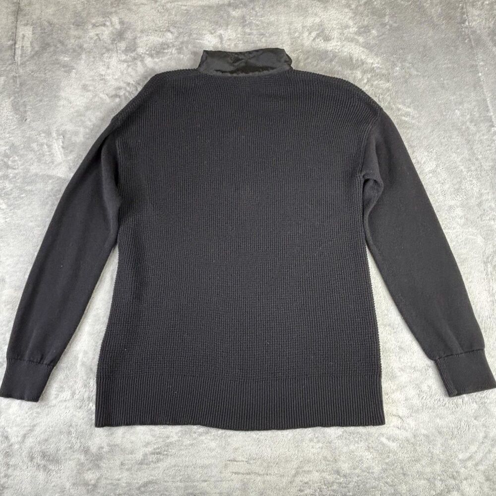 Lauren Ralph Lauren Sweater Womens Medium Quarter Zip Waffle Knit Patch‎ Pockets - Picture 9 of 10